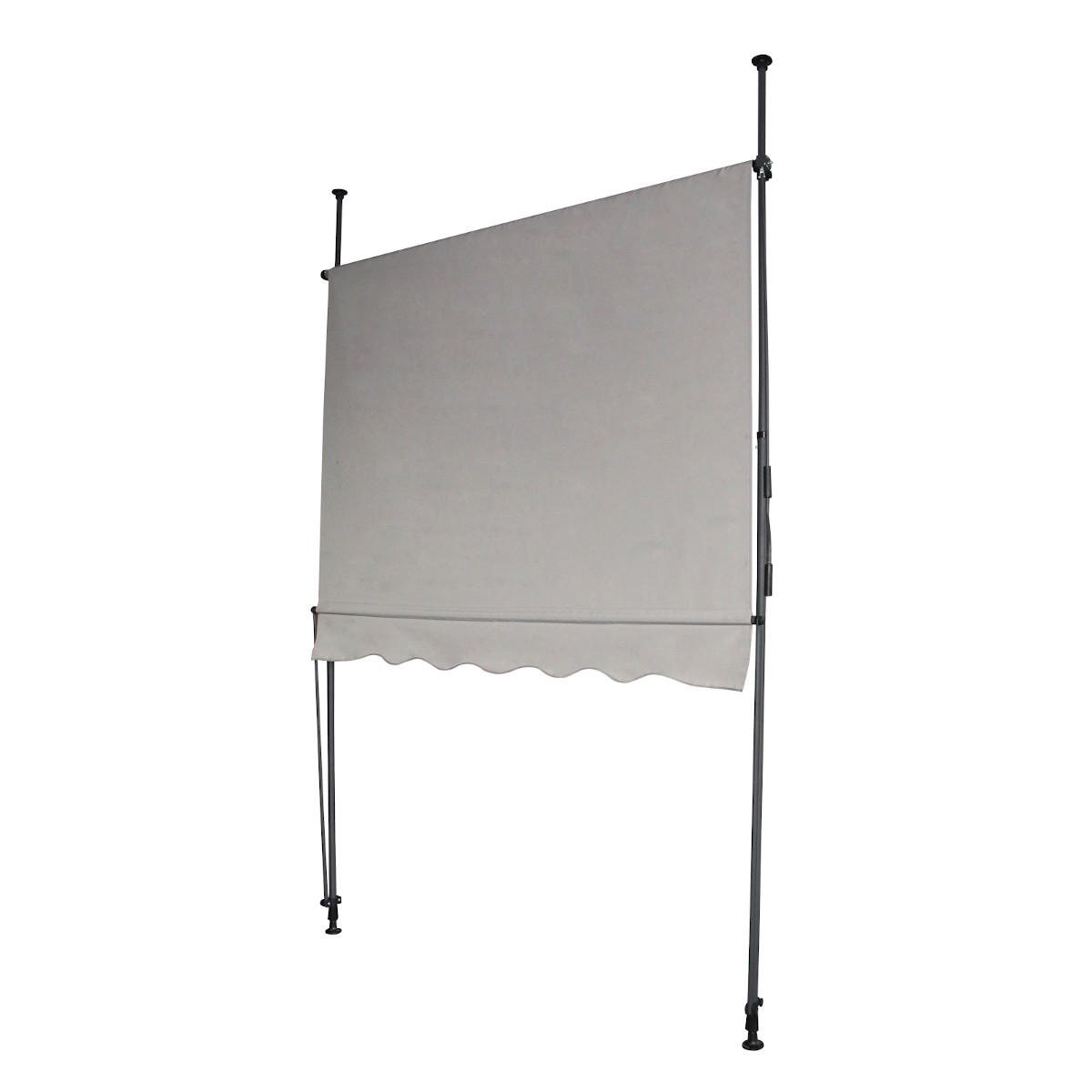 KLEMMMARKISE 150 x 200 cm Hellgrau - Hellgrau, Kunststoff (200/300/120cm) - SVITA