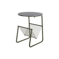BEISTELLTISCH Riqueza - Grün - 40/40/49 cm - Grün, Metall (40/40/49cm) - Leitmotiv