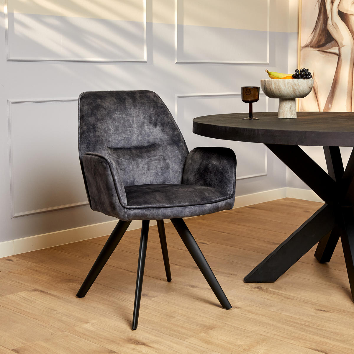 ESSZIMMERSTUHL Nova Grau 58/65/64 cm - Grau, Textil (65/64/58cm) - Starfurn