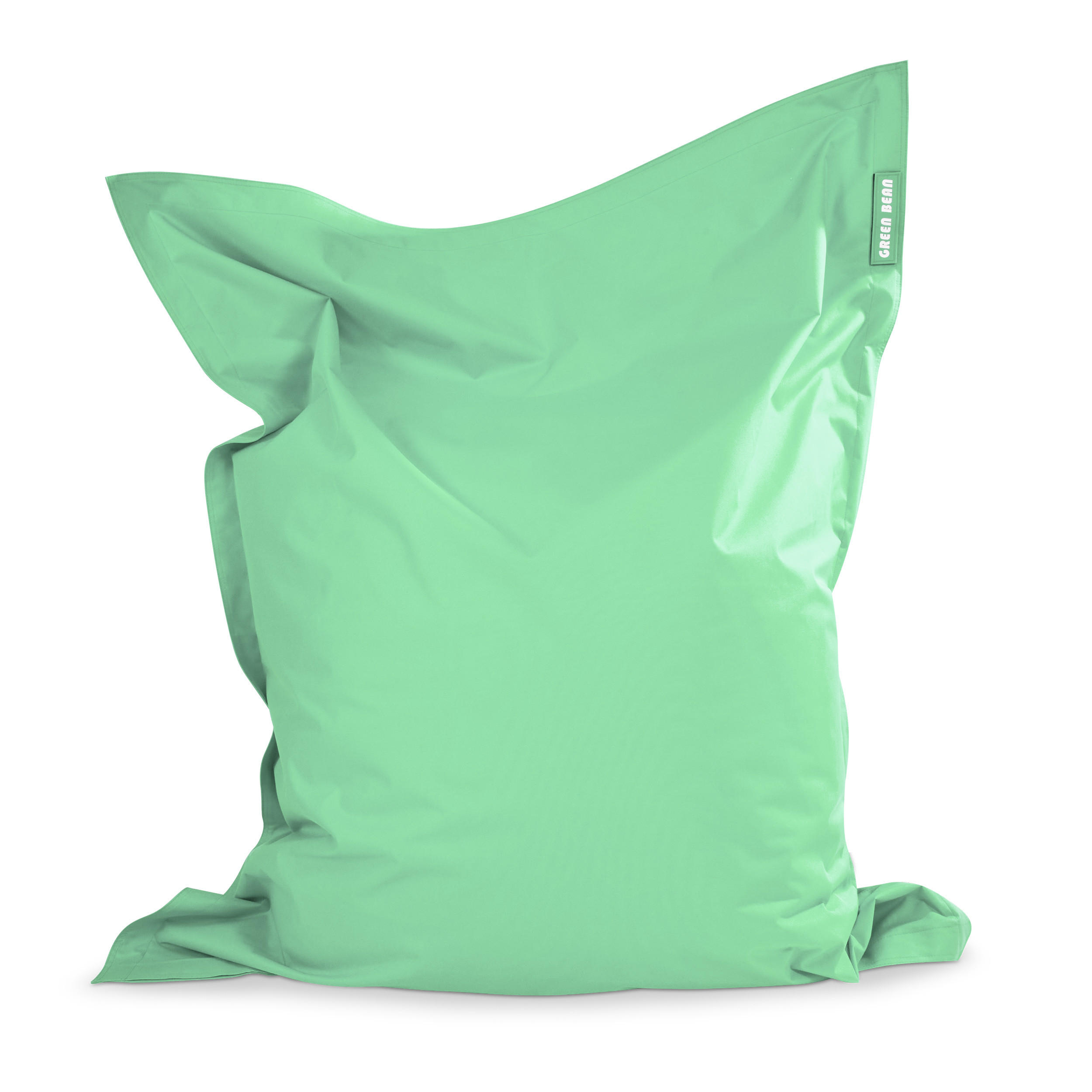 SITZSACK XXL "Square" 140x180cm - 380 L - Mintgrün, Textil (140/25/180cm) - Green Bean