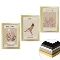 WANDBILDER 3er Set - 20x30 cm Goldrahmen - Matisses stilvolle Kompositionen - Goldfarben, Kunststoff (20/30cm) - ArtPrintCave