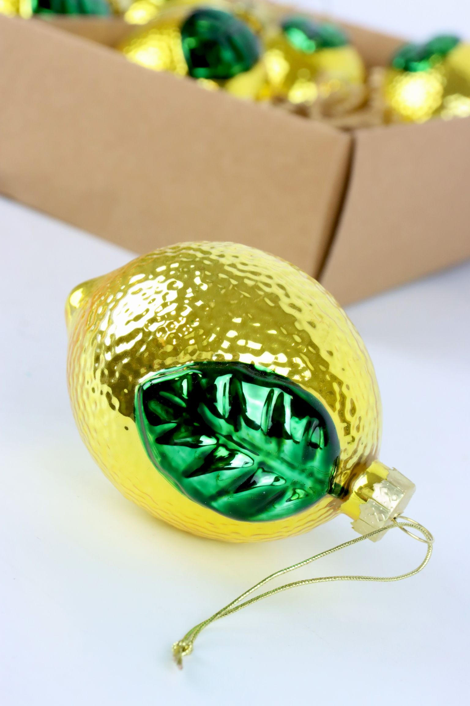 GLASSCHMUCK Lemon 6-tlg. - Goldfarben, Glas (6/9/6cm) - FURNARO