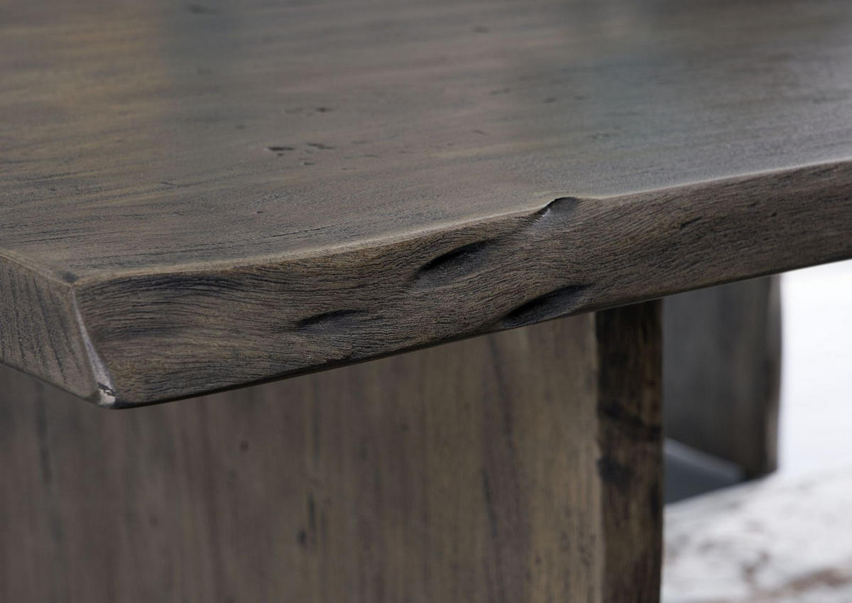 BAUMTISCH Akazie 180x100x76 grau lackiert PURE ACACIA #414 - Grau, Holz (180/100/76cm) - Massivmoebel24