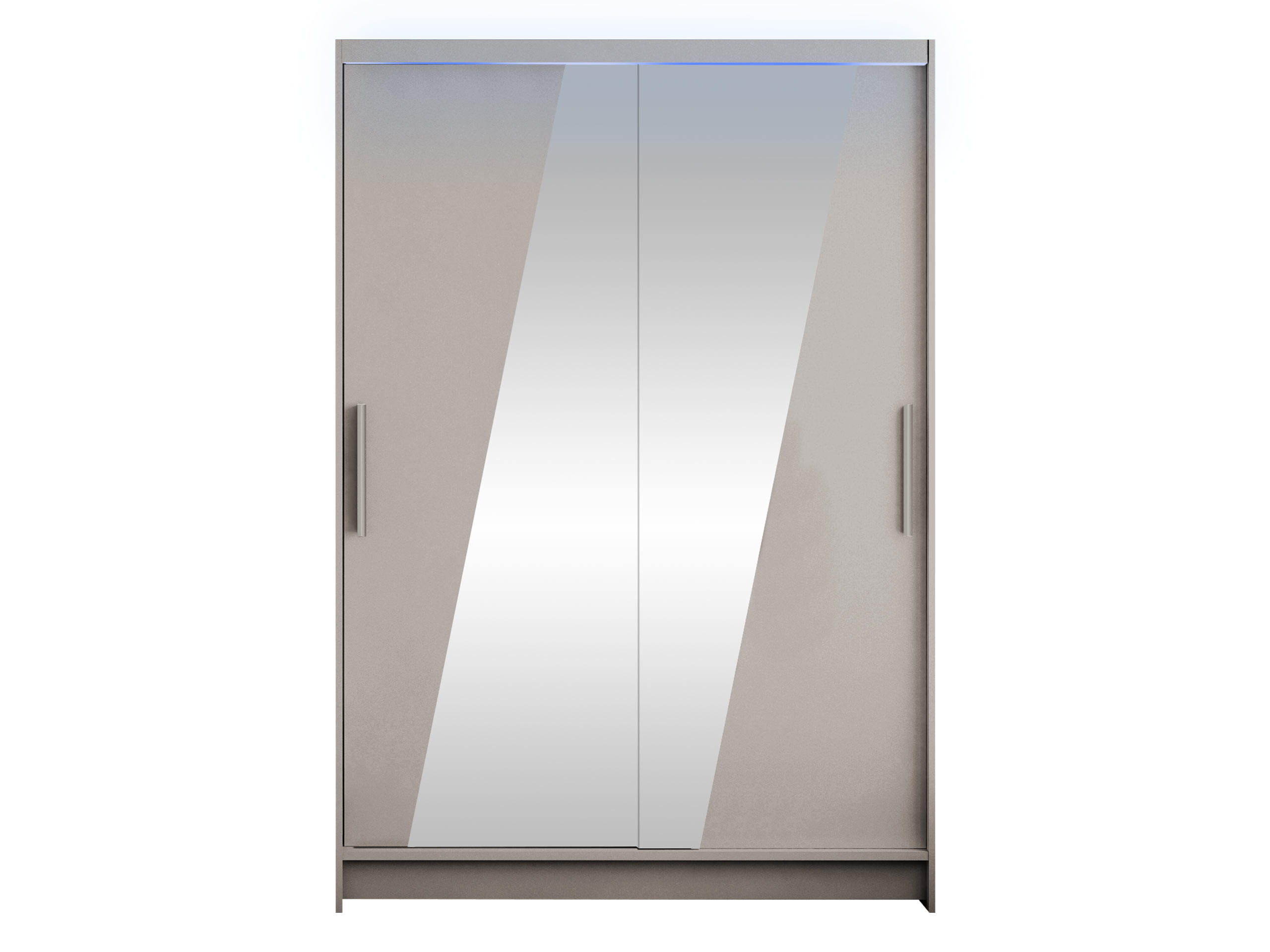 KLEIDERSCHRANK Miami VIII, mit RGB LED Beleuchtung - Kaschmir/Silberfarben, Holzwerkstoff/Kunststoff (120/200/58cm) - MIRJAN24
