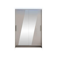KLEIDERSCHRANK Miami VIII, mit RGB LED Beleuchtung - Kaschmir/Silberfarben, Holzwerkstoff/Kunststoff (120/200/58cm) - MIRJAN24
