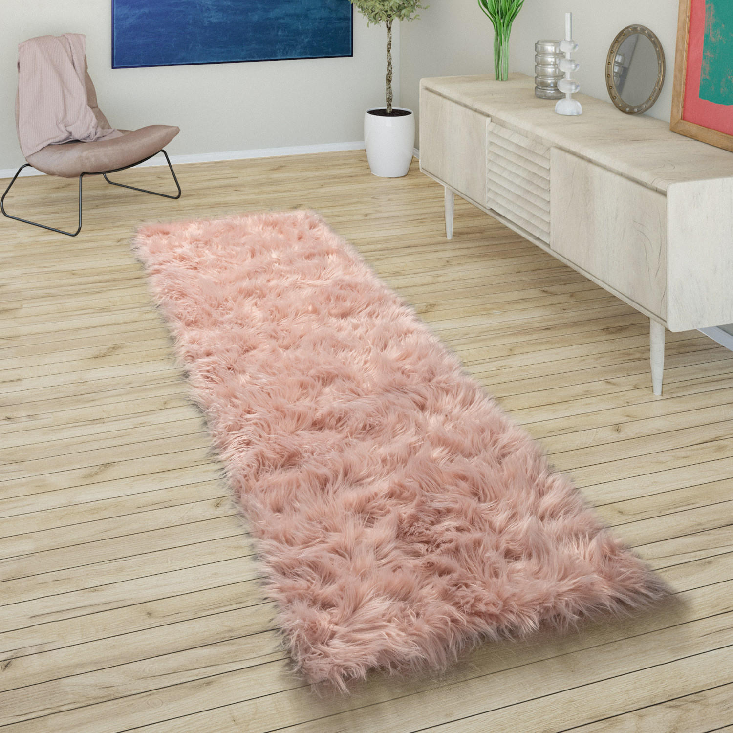 HOCHFLORTEPPICH 80/150 cm Playa 960 - Rosa, Textil (80/150cm) - Paco Home