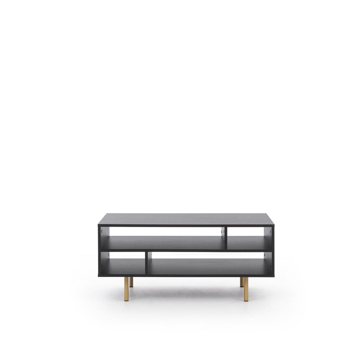 COUCHTISCH Nubia 100 x 60 Schwarz - Goldfarben/Schwarz, Holzwerkstoff/Metall (60/100/45cm) - Ravio