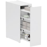 BADEZIMMERSCHRANK Weiß 47/25/66,5 cm - Weiß, Holzwerkstoff (47/66.5/25cm) - PANGIVO