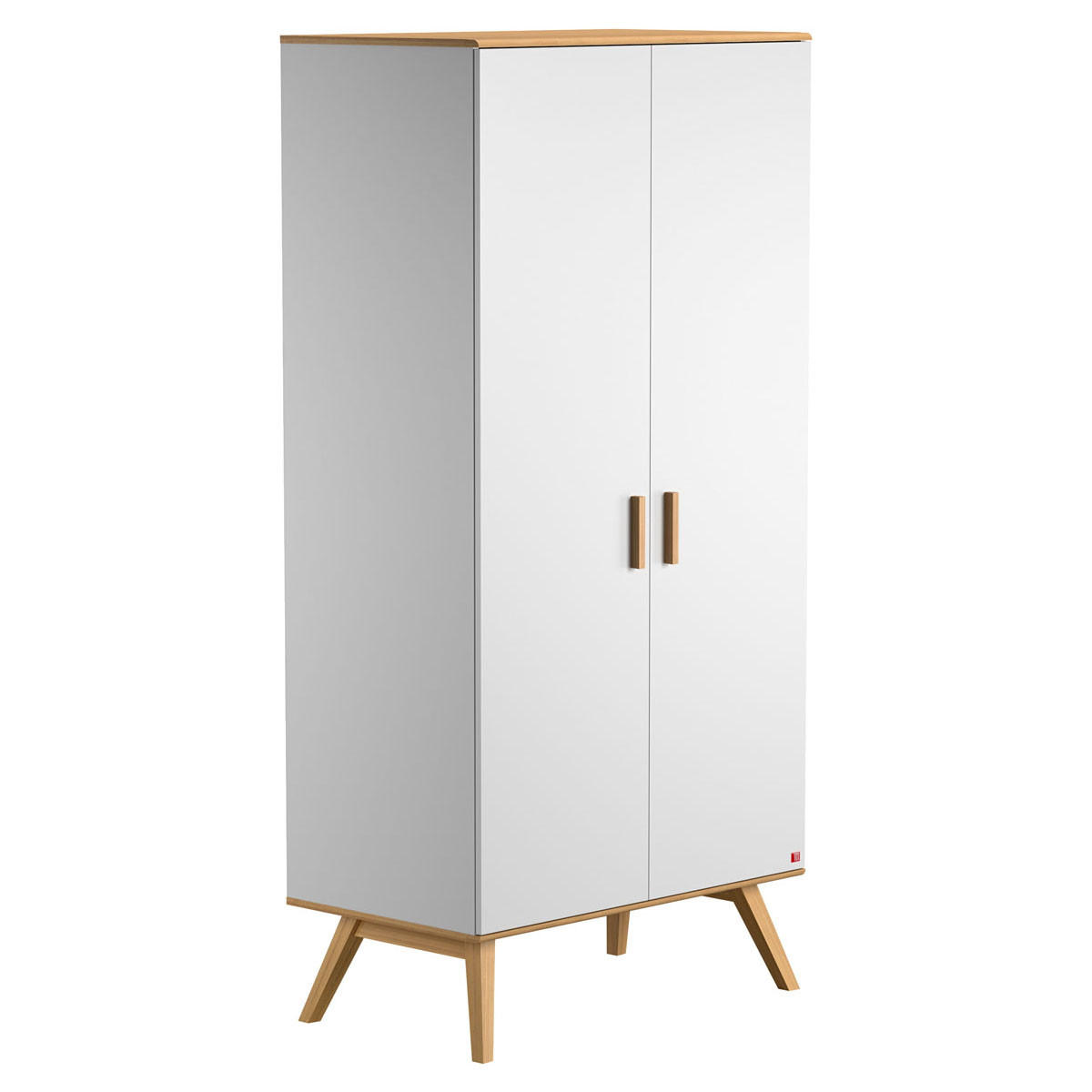 KLEIDERSCHRANK H207,5 cm - Nautis - Weiß, Holzwerkstoff (58/207.5/100cm) - Calicosy