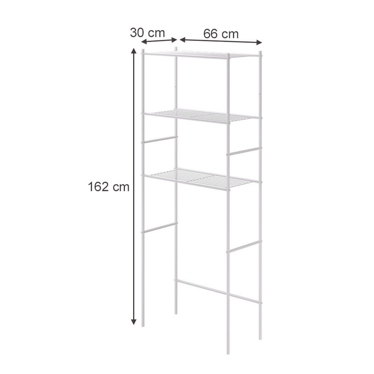 SKŘÍŇKA NA PRAČKU Miso Bílá - bílá, kov (66/162/30cm) - Vicco