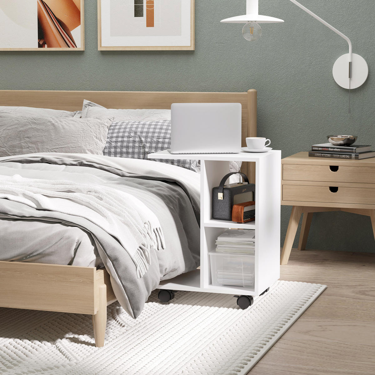 BÜROTISCH Weiß 1 Stück - Weiß, Holzwerkstoff (35/58/45cm) - GiPP