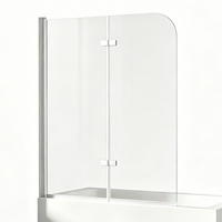 BADEWANNENAUFSATZ 110/140 cm Chrom 2-tlg. faltbar 6 mm mit beidseitiger Nano-Beschichtung - Chromfarben, Glas (110/140cm) - S'AFIELINA