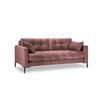 SOFA Mamaia aus Samt rosa 2 Sitzplätze - Pink, Textil (92/75/152cm) - Micadoni