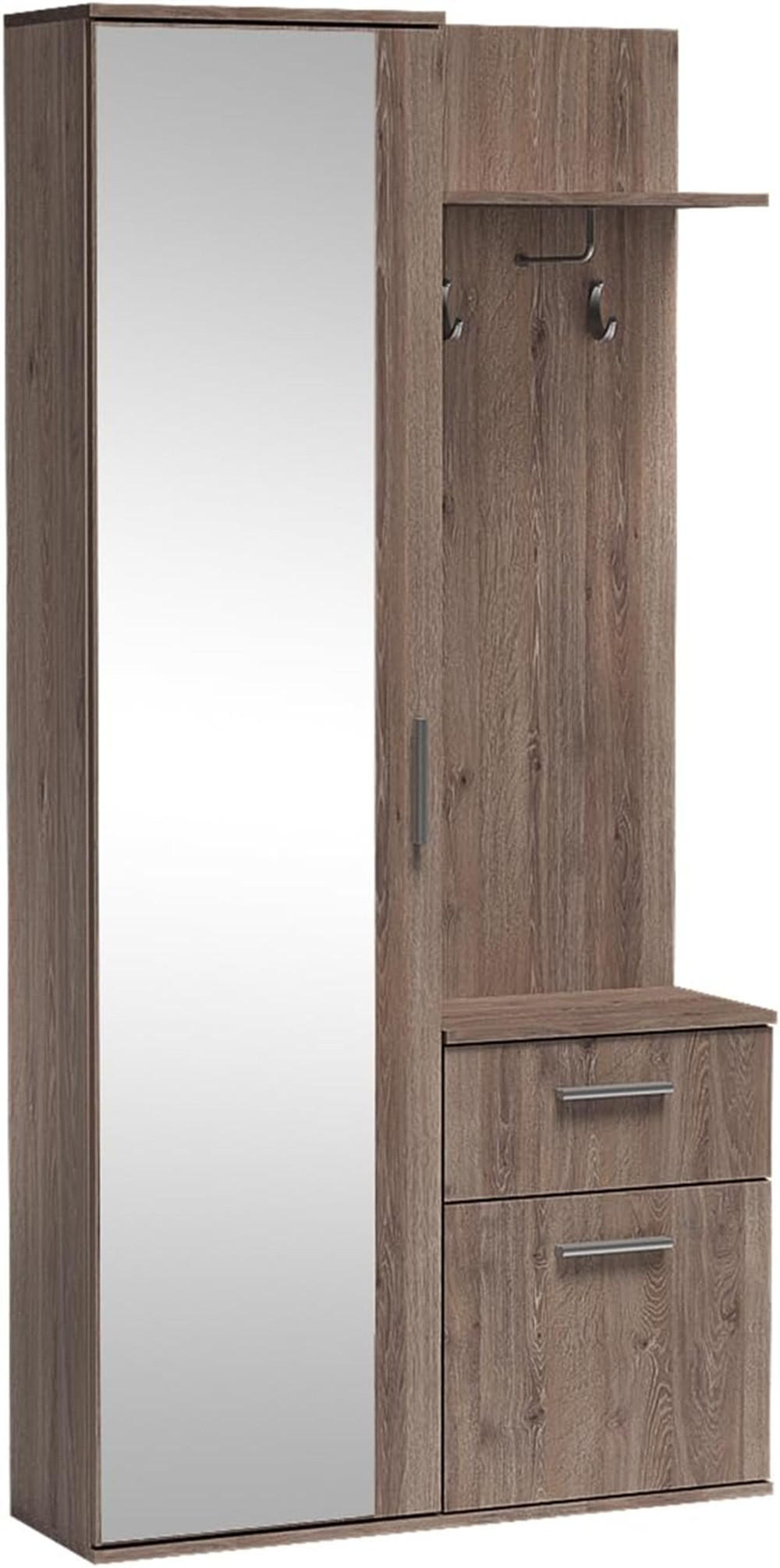 GARDEROBE LUXOR - Trüffeleichefarben, Holzwerkstoff (97/195/30cm) - Meblini