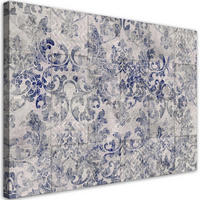 WANDBILD mosaik blau - Lila, Textil (60/40cm) - Feeby