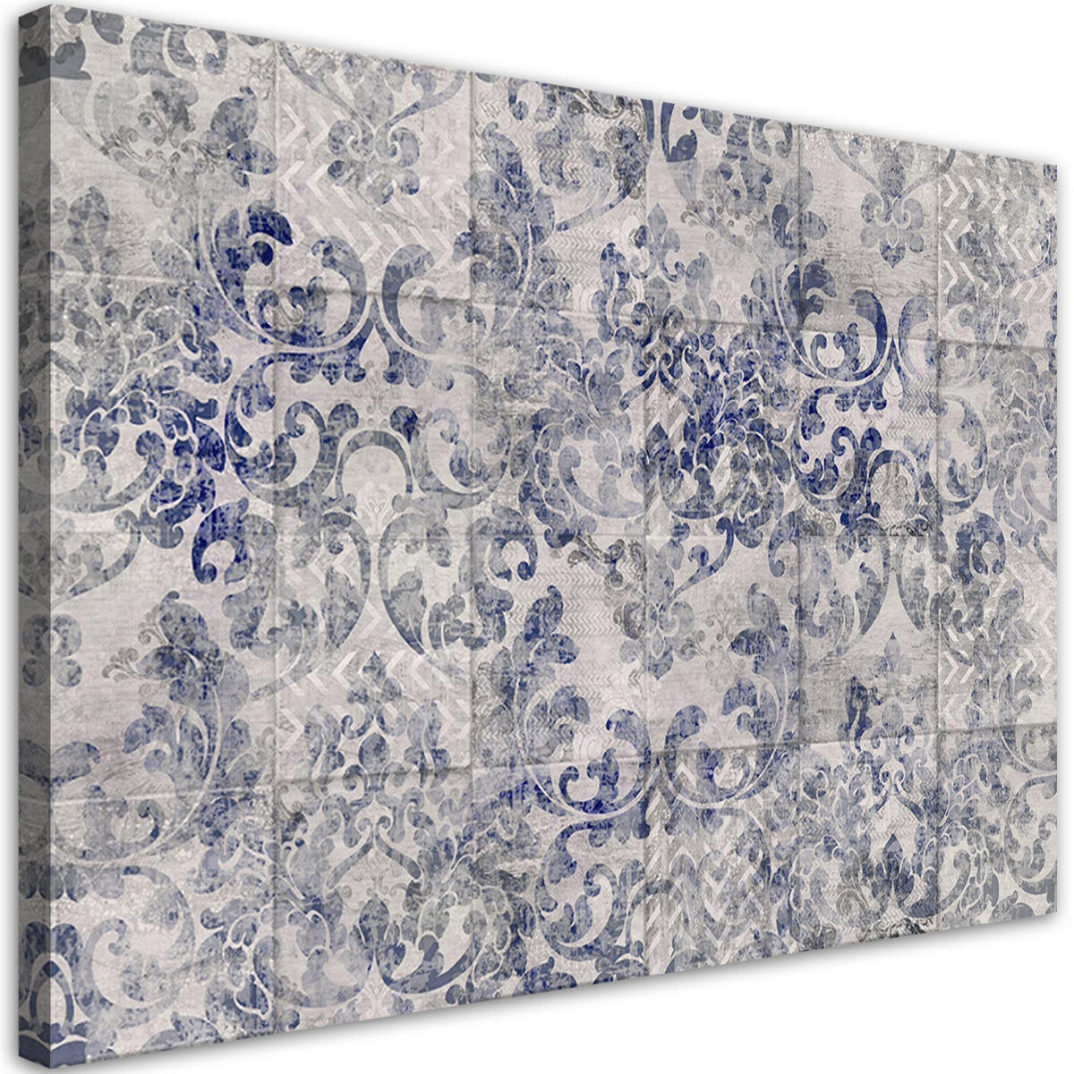 WANDBILD mosaik blau - Lila, Textil (60/40cm) - Feeby
