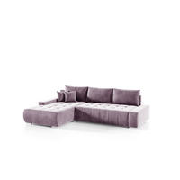 ECKSOFA Vogar In Monolith - Violett, Holzwerkstoff/Textil (265/185cm) - Fun Möbel