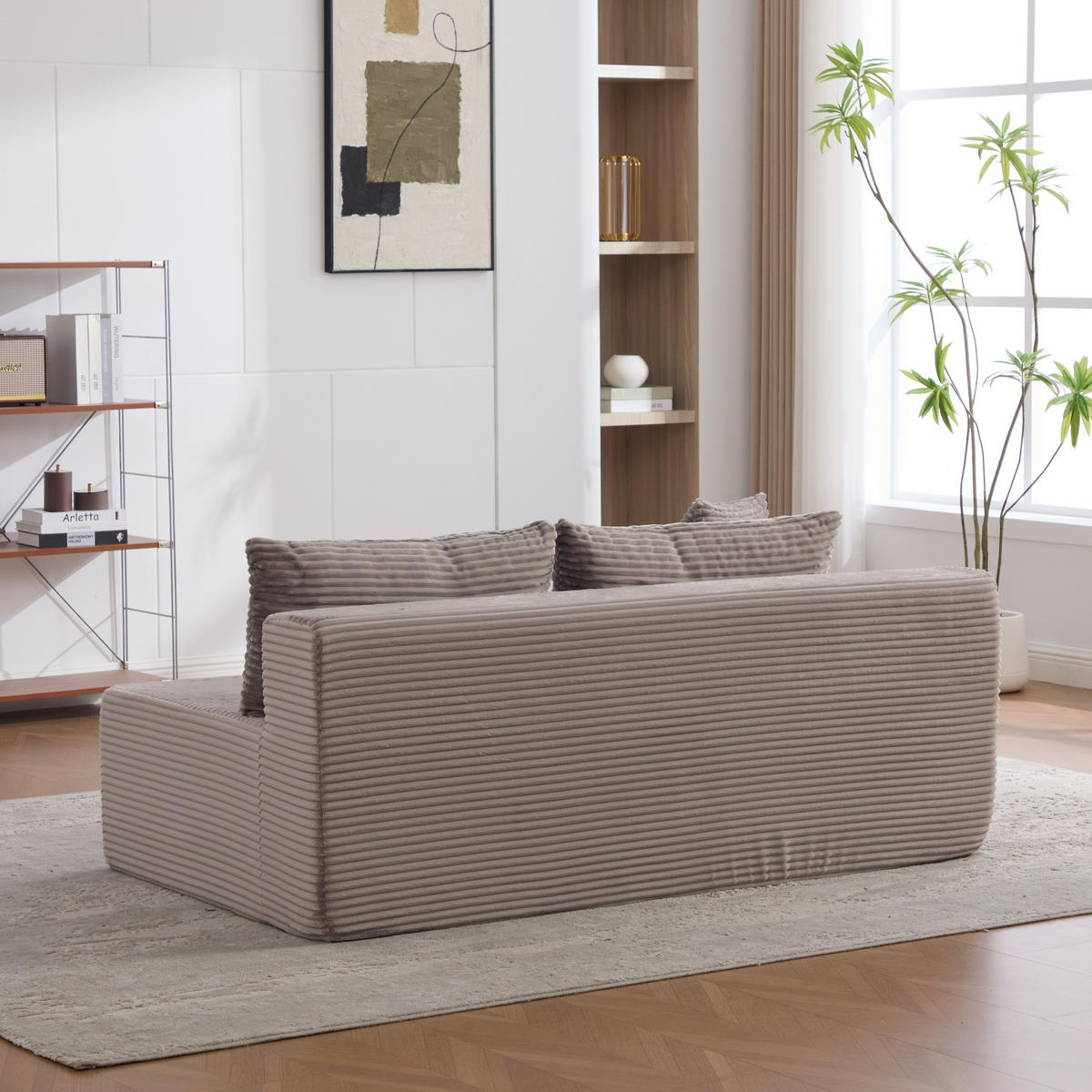 SOFAELEMENT 172/99/74.5 cm Grau Chenillestoff - Grau, Textil (99/74.5/172cm) - Oxeza