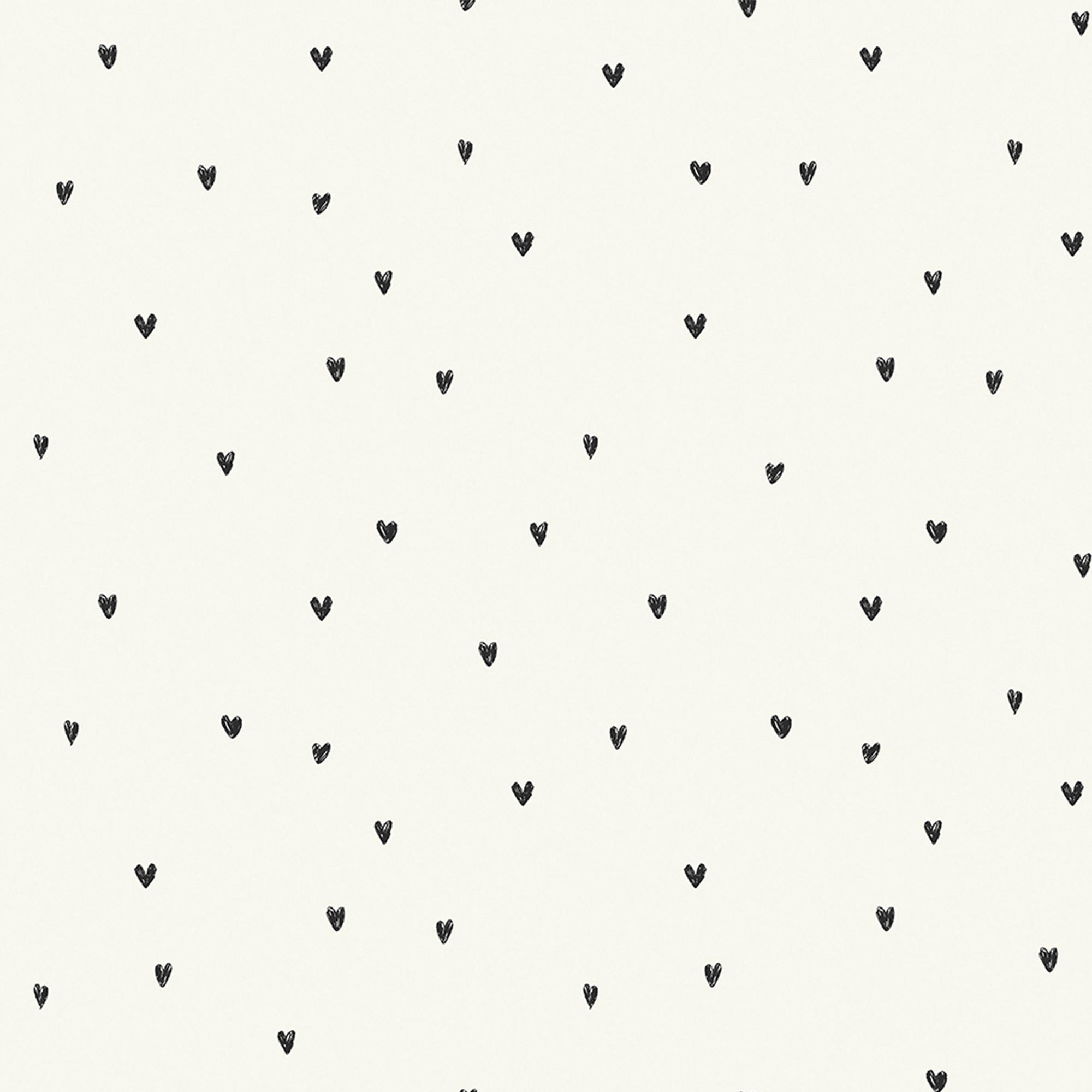 next Vliestapete Weiß, Schwarz 52x1000 cm