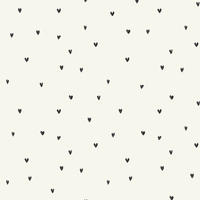 TAPETE Ditsy Heart - Schwarz/Weiß, Papier/Kunststoff (52/1000cm) - next
