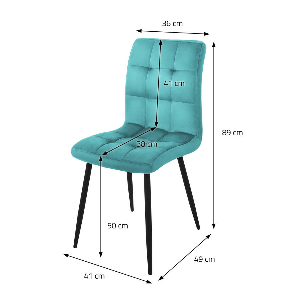 Thumbnail - Ml-Design Esszimmerstuhl, Blau, Metall, 41x89x49 cm, Esszimmer, Stühle, Esszimmerstühle, Vierfußstühle