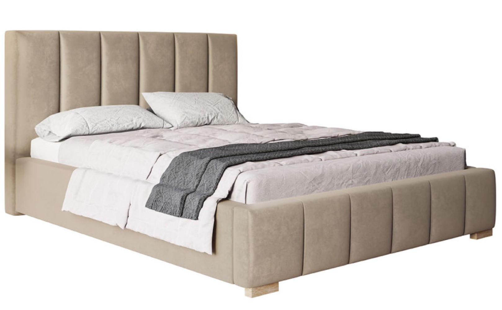 BETT Beige BEN 1 90x200 cm - Eichefarben/Beige, Textil (90/200cm) - Sepro Meble