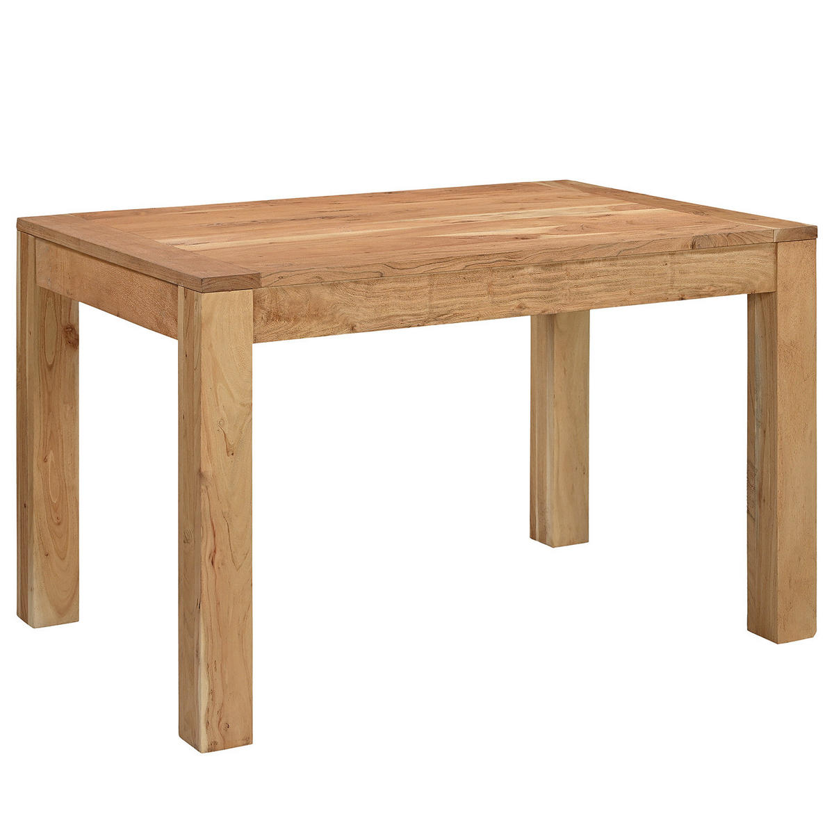 AUSZIEHBARER MASSIVHOLZESSTISCH - Ausziehbar - Akazie - Braun, Holz (80/120/76cm) - home24