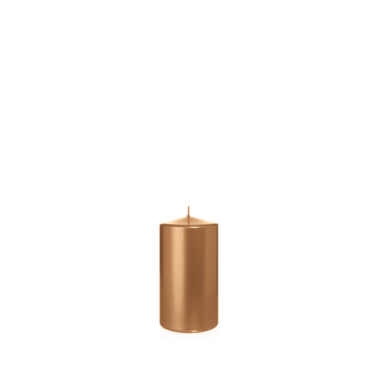STUMPENKERZEN Bronze Ø 68 x 130 mm, 12 Stück - Bronzefarben, Paraffin (7/13cm) - Wiedemann Kerzen