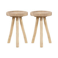 GARTENBEISTELLTISCH - 30 cmcm x 30 cmcm - Holz, Platte - Naturfarben Hell - TULUM - Naturfarben, Holz (30/30/45cm) - Vente-Unique