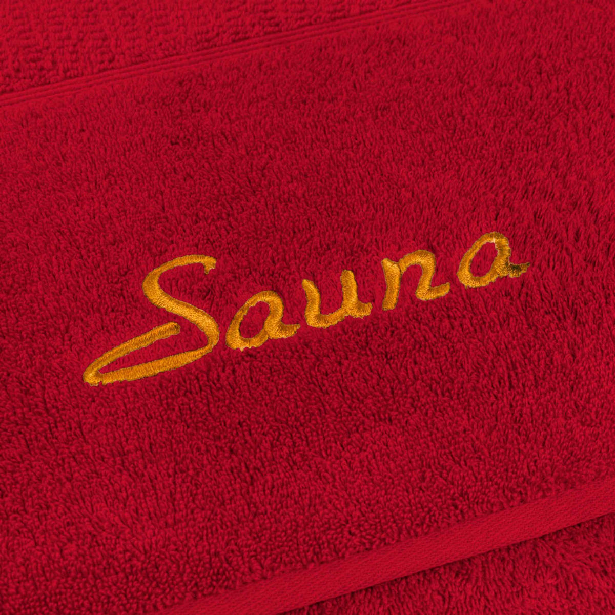 SAUNA SET PEARL 2-TLG - Rot, Textil (80/200cm) - Möve for Frottana