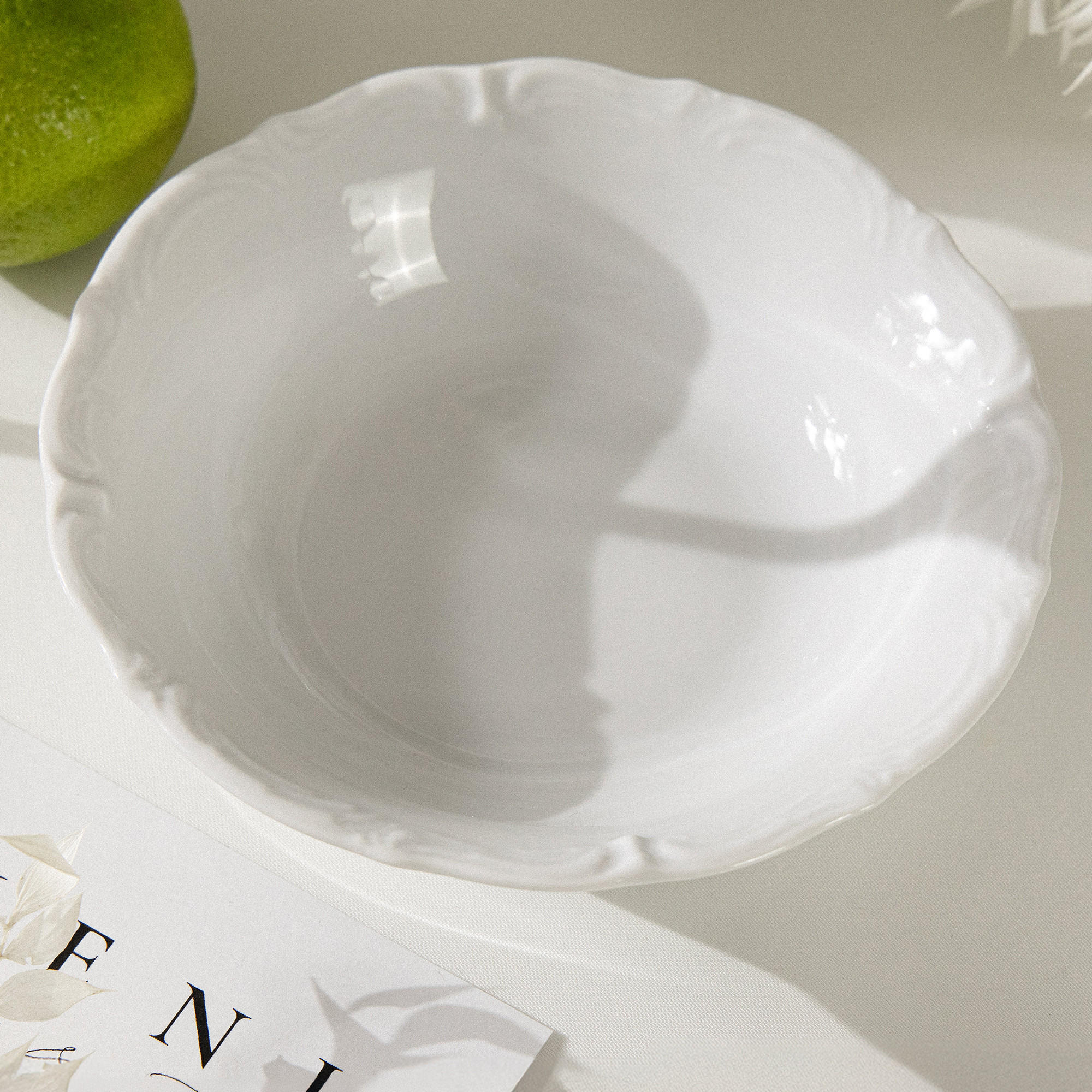 SALATSCHÜSSEL Chodziez MARIA TERESA - Weiß, Keramik (15cm) - KONSIMO®