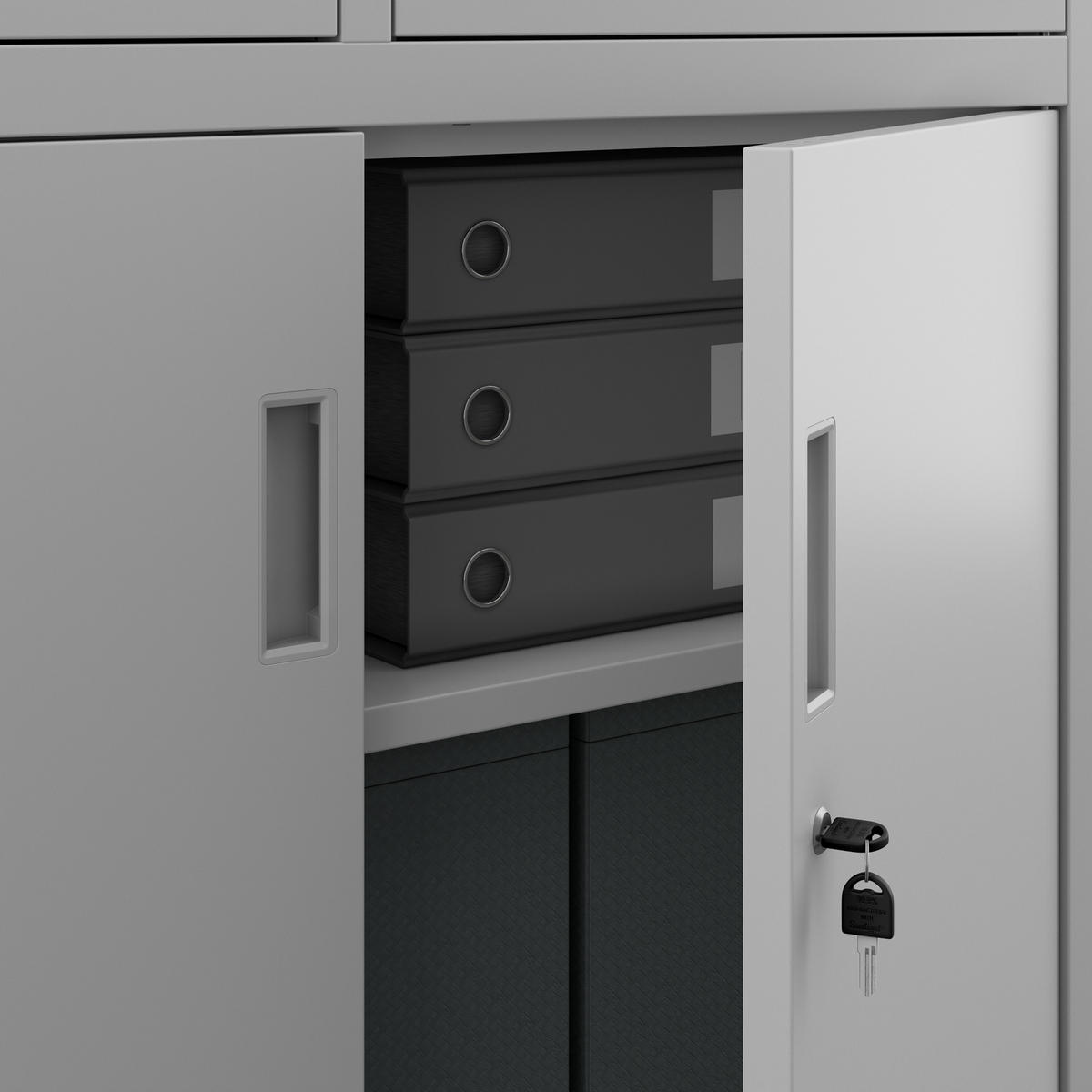 AKTENSCHRANK FILIP - Grau, Metall (90/185/40cm) - Jan Nowak