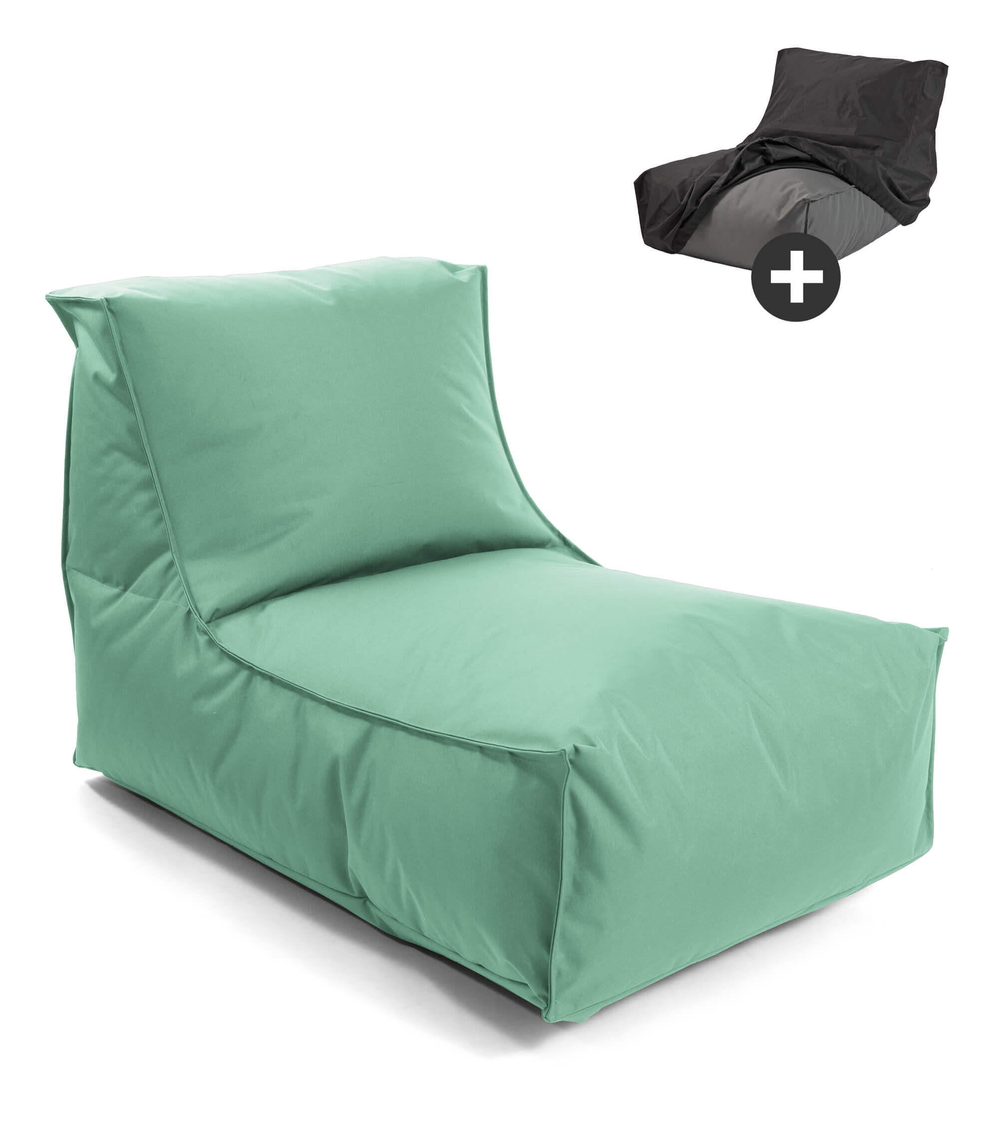 SITZSACK mit Schutzhülle Der Sundowner - Mintgrün, Textil (60/65/95cm) - Mokebo