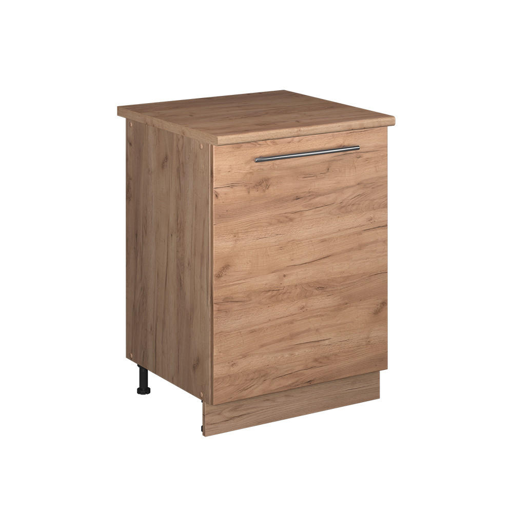 DISKBÄNKSSKÅP Fame-Line, Goldkraft ek/Goldkraft ek, 60 cm Honungsek, Honungsek 82/60/60 cm