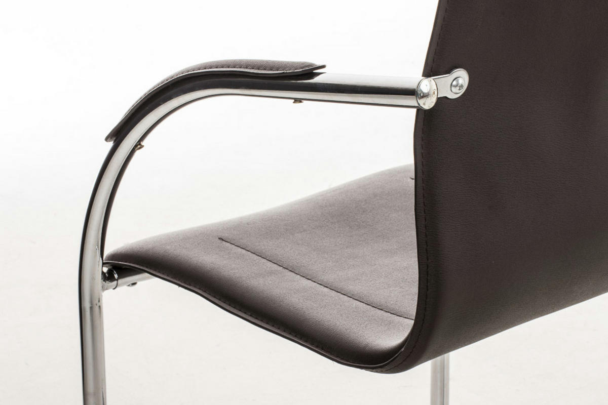 SCHWINGSTUHL Lederlook braun - Braun, Textil/Metall (56/94/52cm) - CLP
