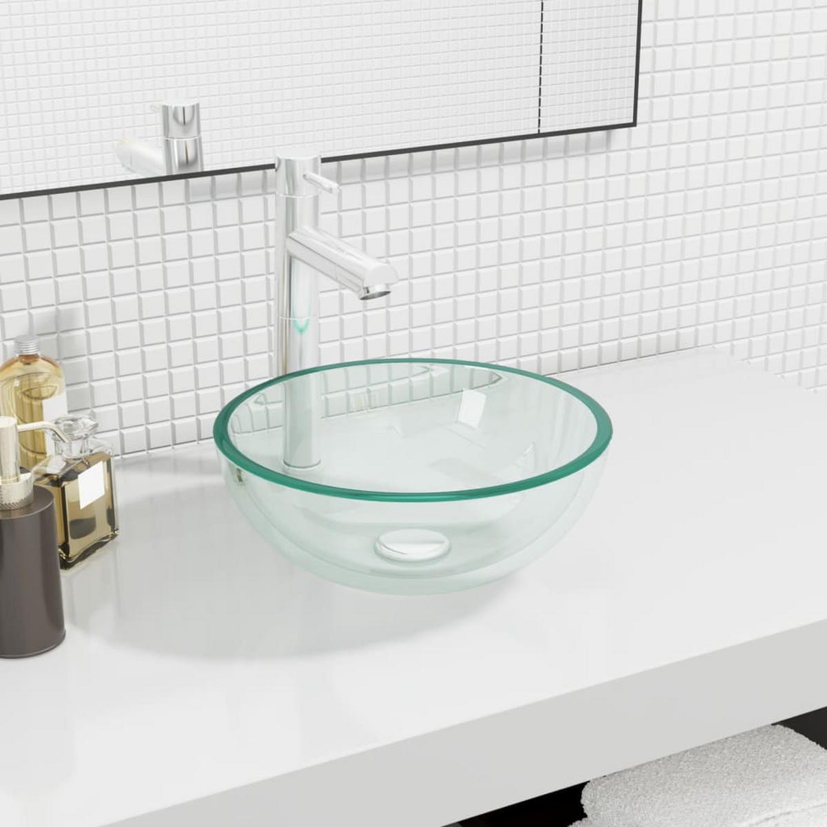 WASCHBECKEN Lay 30/30/12 cm - Transparent, Glas (30/12/30cm) - Nettlife