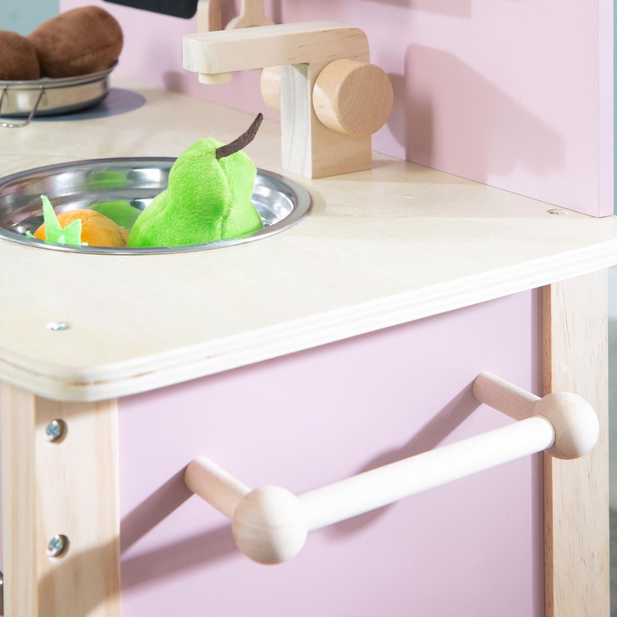 SPIELKÜCHE - Mauve, Holzwerkstoff (30/51.5/63cm) - Roba