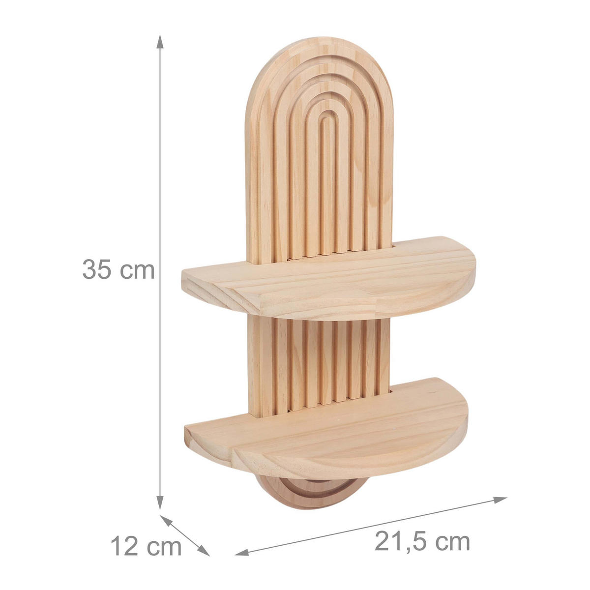 RAFT natural set-2 - maro deschis, lemn (21.5/35/12cm) - Relaxdays