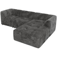 ROHOVÁ SEDAČKA VORITA L 3M - Šedá Manšestr - Pravá - šedá/černá, textil/plast (176/267cm) - MKS