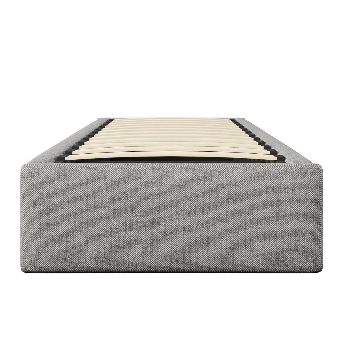 POLSTERBETT 90/200 cm DE-33105 mit Stauraum und Schublade Grau - Grau, Metall (90/200cm) - ComfortXL