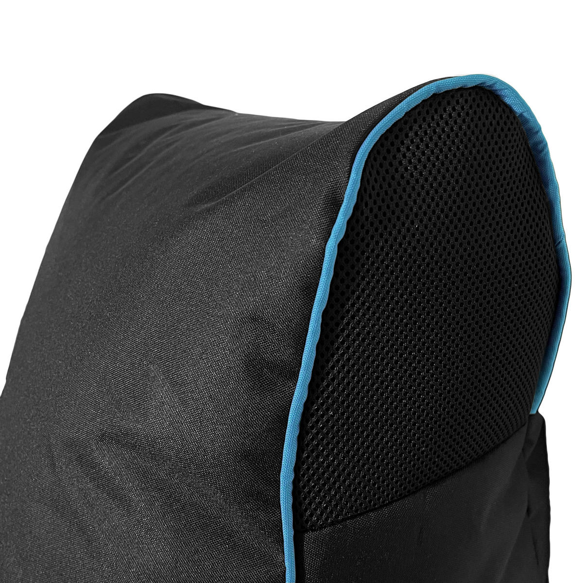 GAMING SITZSACK Cockpit, schwarz 'Blue Edition' - Schwarz, Textil (60/59.5/106.5cm) - Bruni