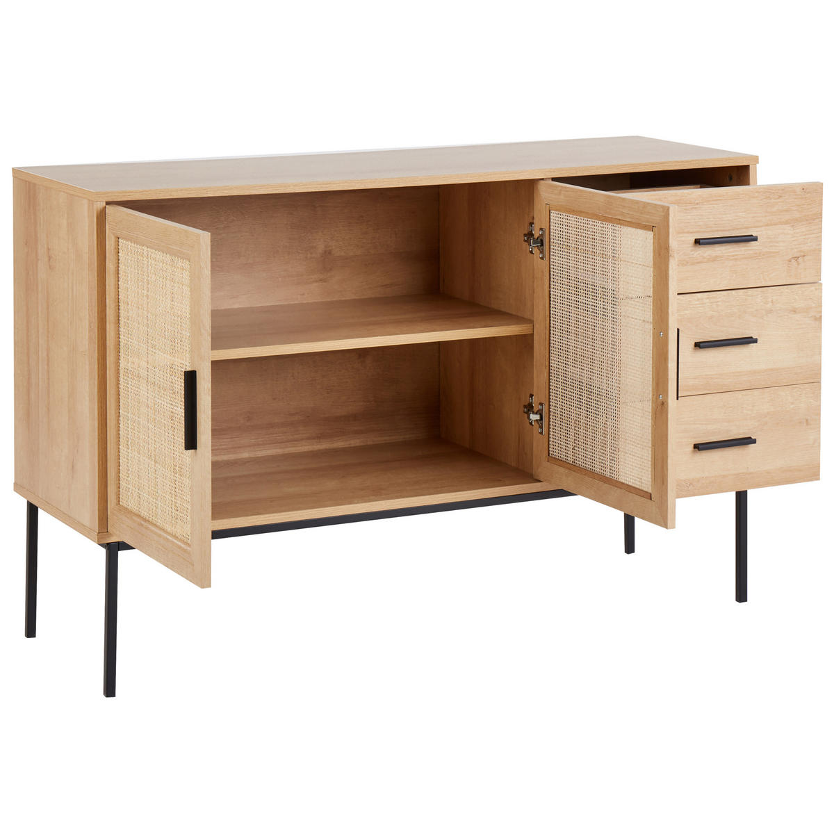 SIDEBOARD se 2 dveřmi Světle hnědý Pasco - hnědá, kompozitní dřevo (120/77/39cm) - Beliani