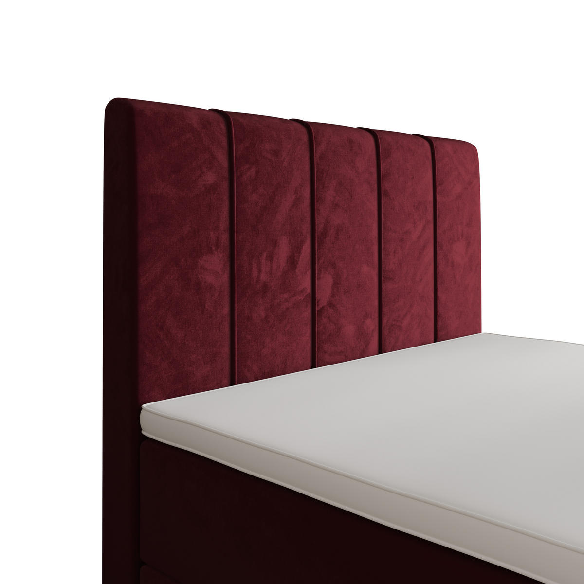 BOXBETT BAHAMA 90x200 Monolith 59, mit Matratze H3, Bonell und Topper, Rot - Rot, Holz/Kunststoff (90/200cm) - Bedante