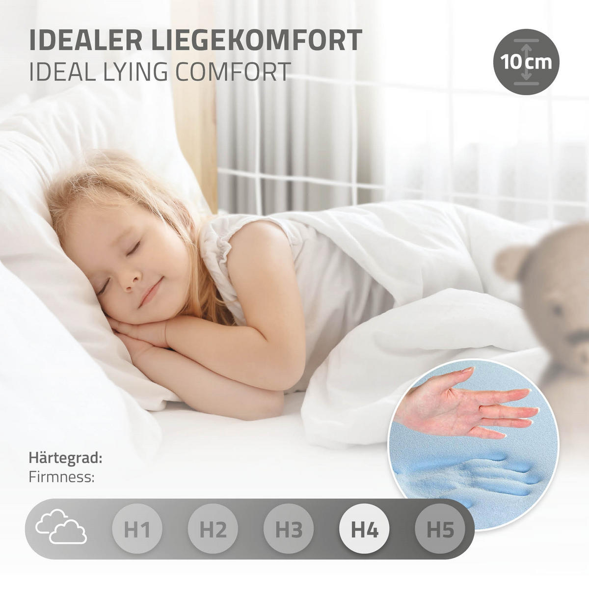 KINDERBETT Fußballtor mit Matratze 70x140 cm Natur Kiefernholz - Braun, Holz (70/140cm) - ML-DESIGN