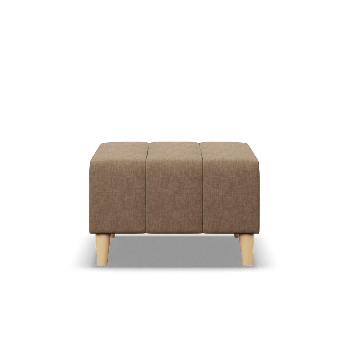 SITZPOUF 70x70 ELMA, Braun - Braun, Textil (70/40/70cm)