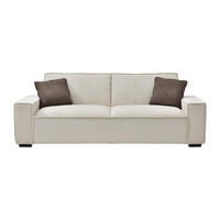 SCHLAFSOFA - 3 Personen - Samt, Stoff - Beige - - Beige, Textil (230/87/94cm) - Vente-Unique