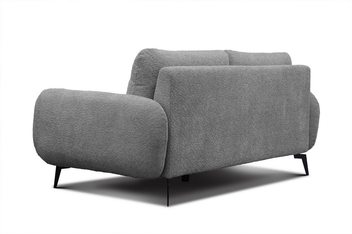SOFA FEBE 3-Sitzer, grau - Schwarz/Grau, Holz/Textil (190/82/96cm) - Courtois Laville