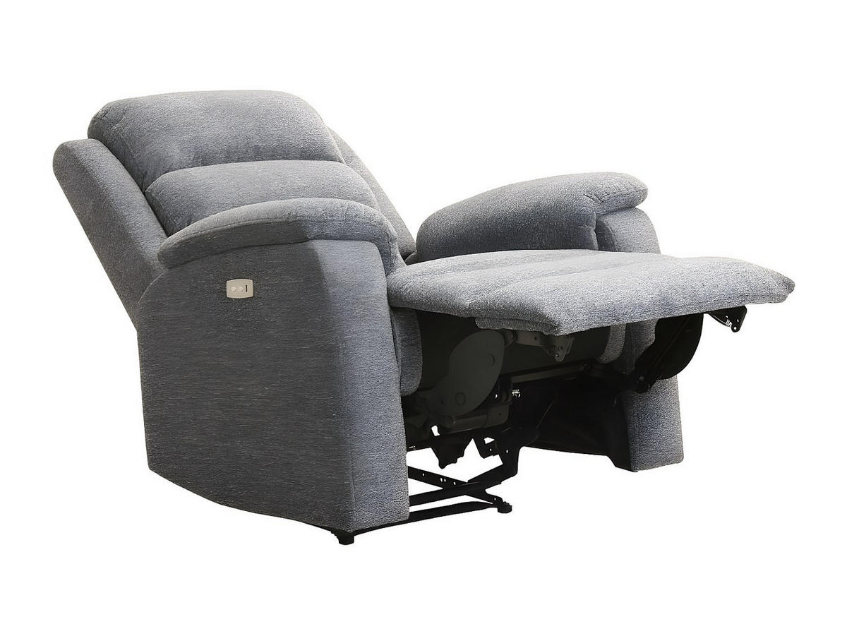 RELAXSESSEL - 1 Person - stoff - grau Nevers - Grau, Textil (86/103/95cm) - Vente-Unique