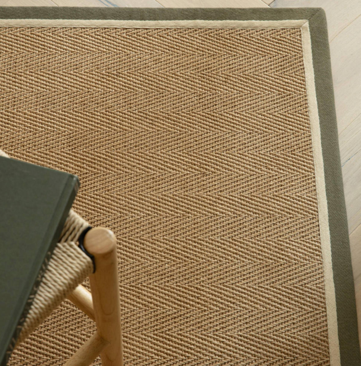 TEPPICH modern Wohn-/Schlafzimmer Naturfaser DORO Grün 40x120 cm - Olivgrün, Naturmaterialien (40/120cm) - Novatrend