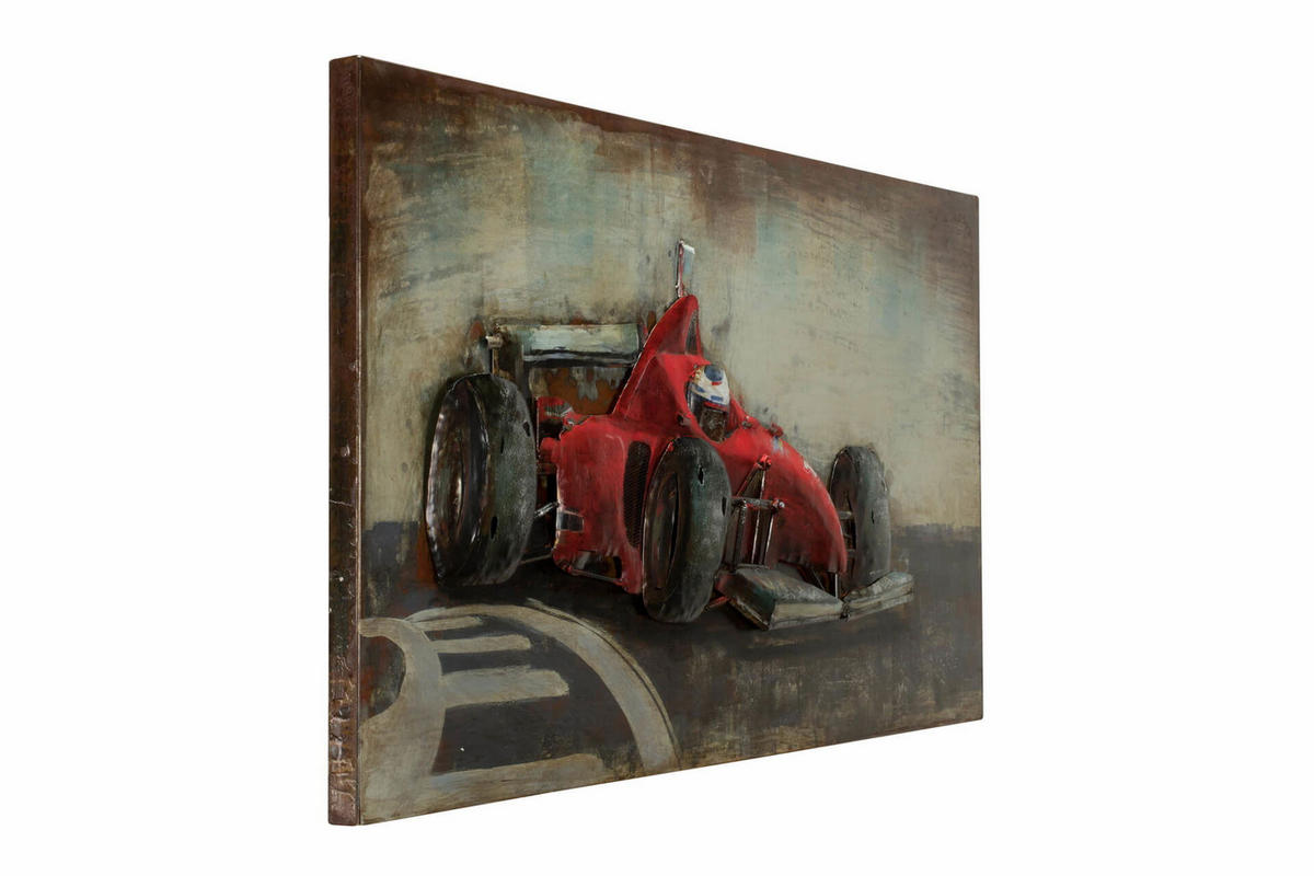 METALLBILD Rot 120/60 cm - Rot, Metall (7/60cm) - KUNSTLOFT